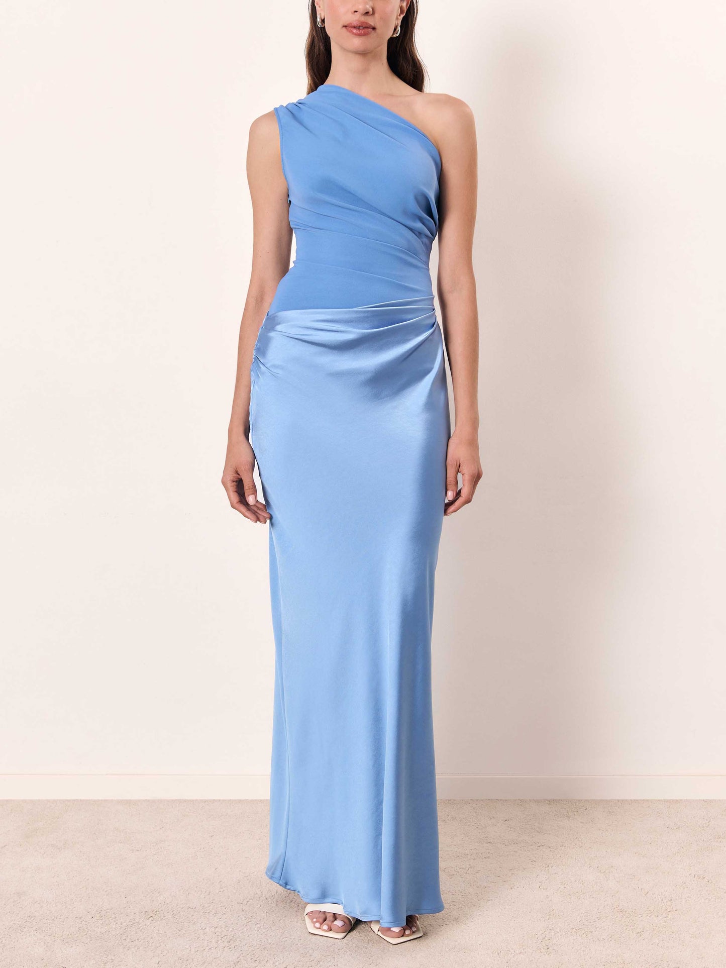 Noctura™ | Satin One-Shoulder Maxi Gown