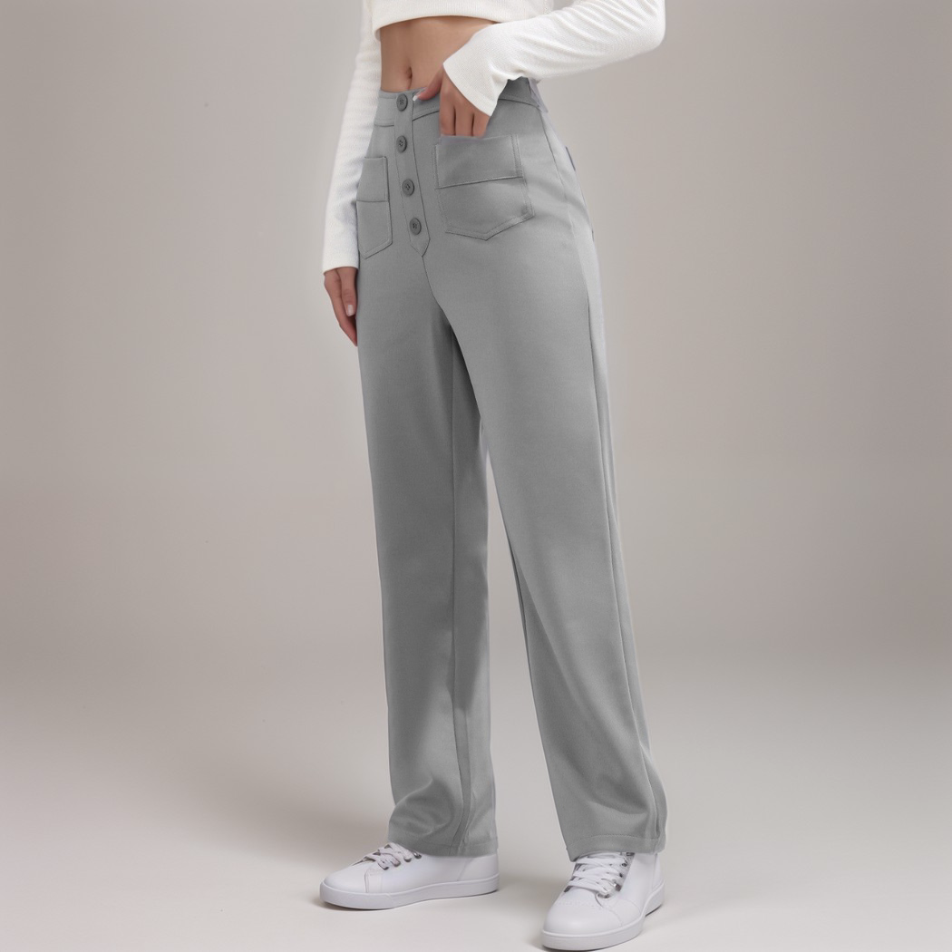 Elsa | Elastische broek met hoge taille