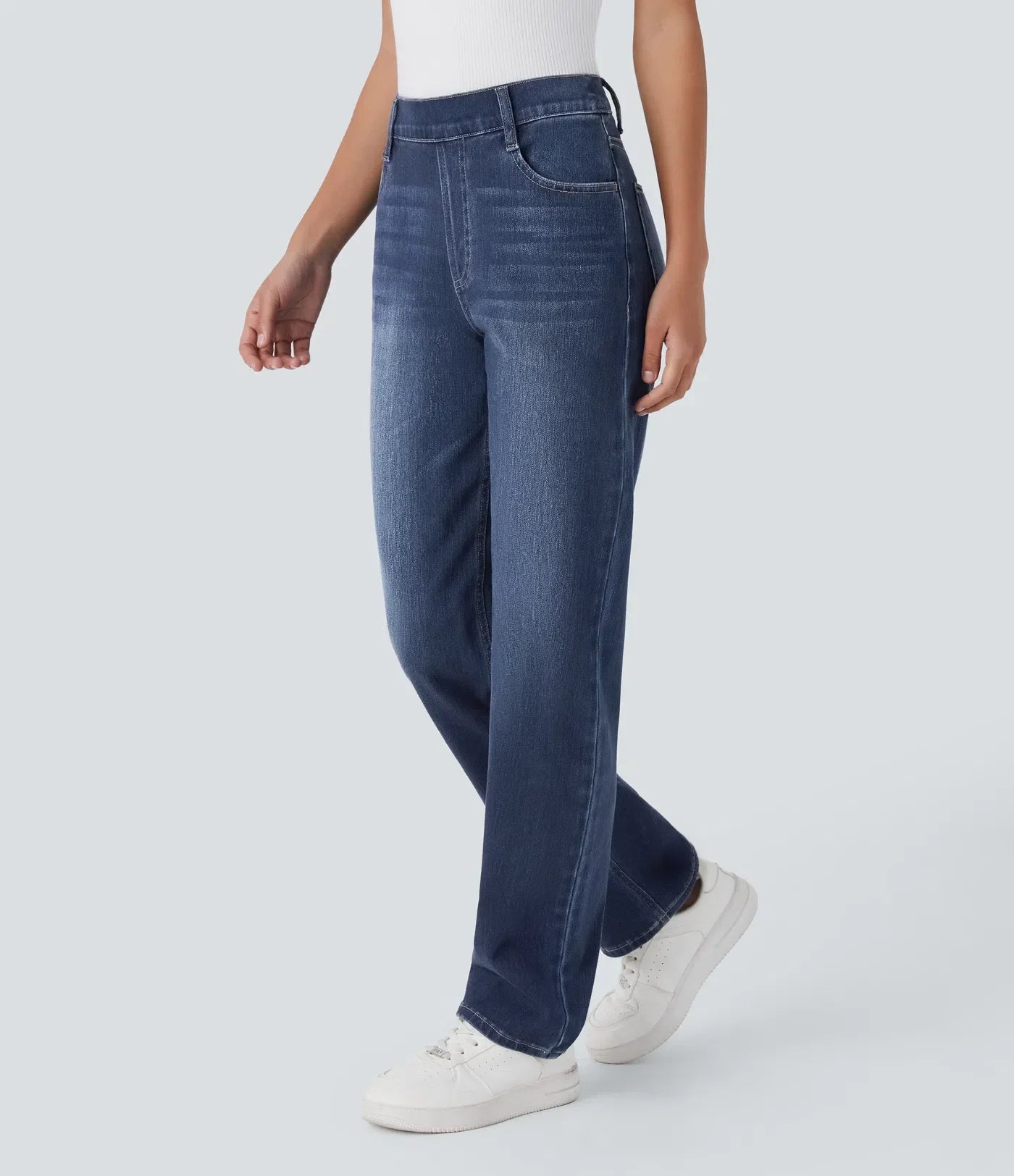 Anna | Elastische broek met hoge taille