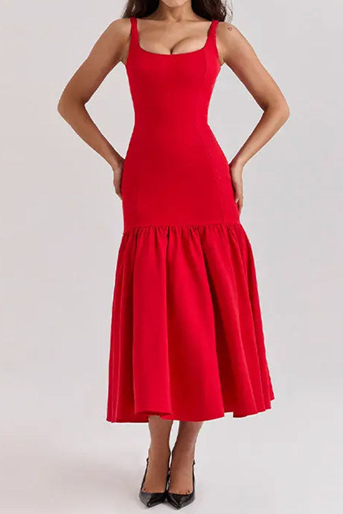 Lucienne™ | Ruffle Bodycon Midi Dress