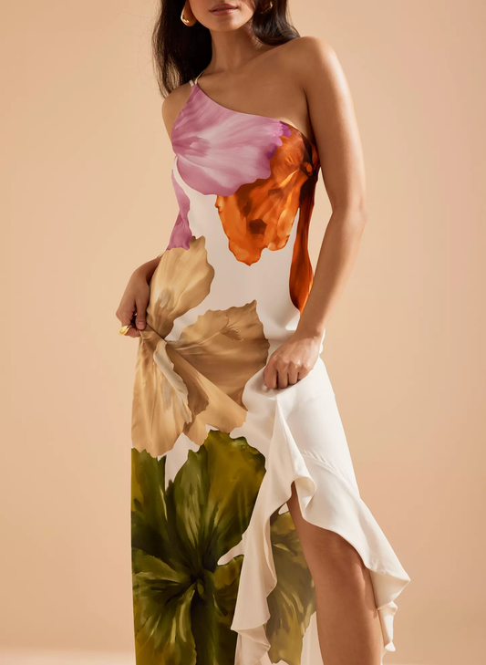 Veyra™ | Botanical One-Shoulder Maxi