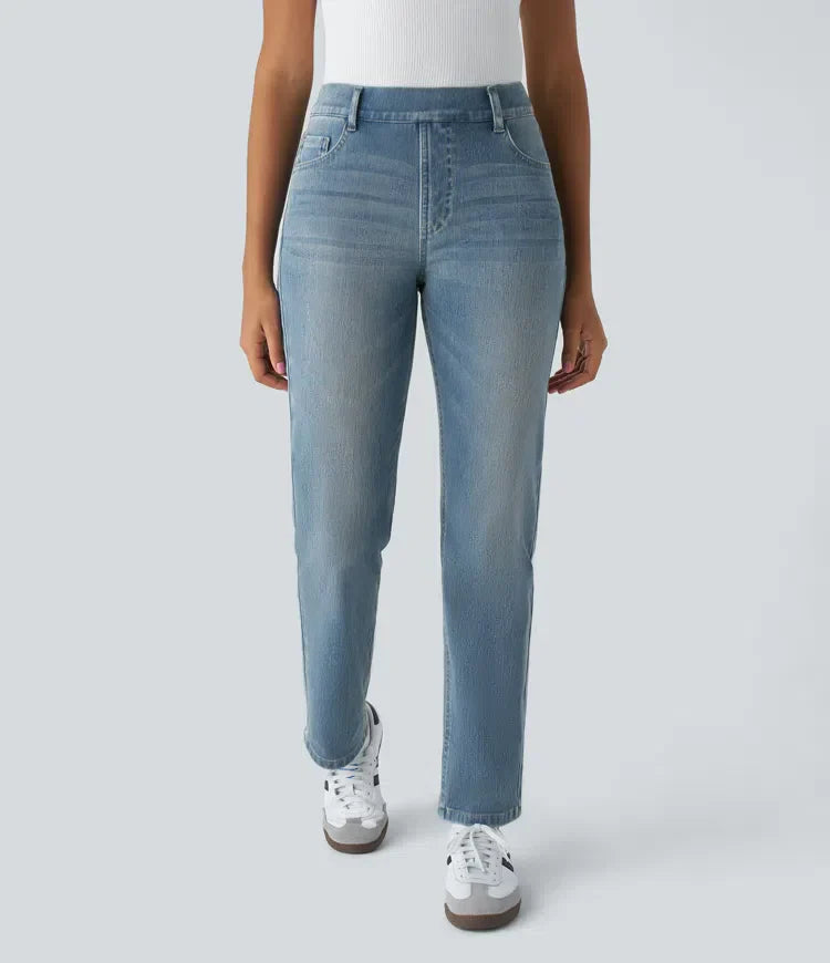 Anna | Elastische broek met hoge taille