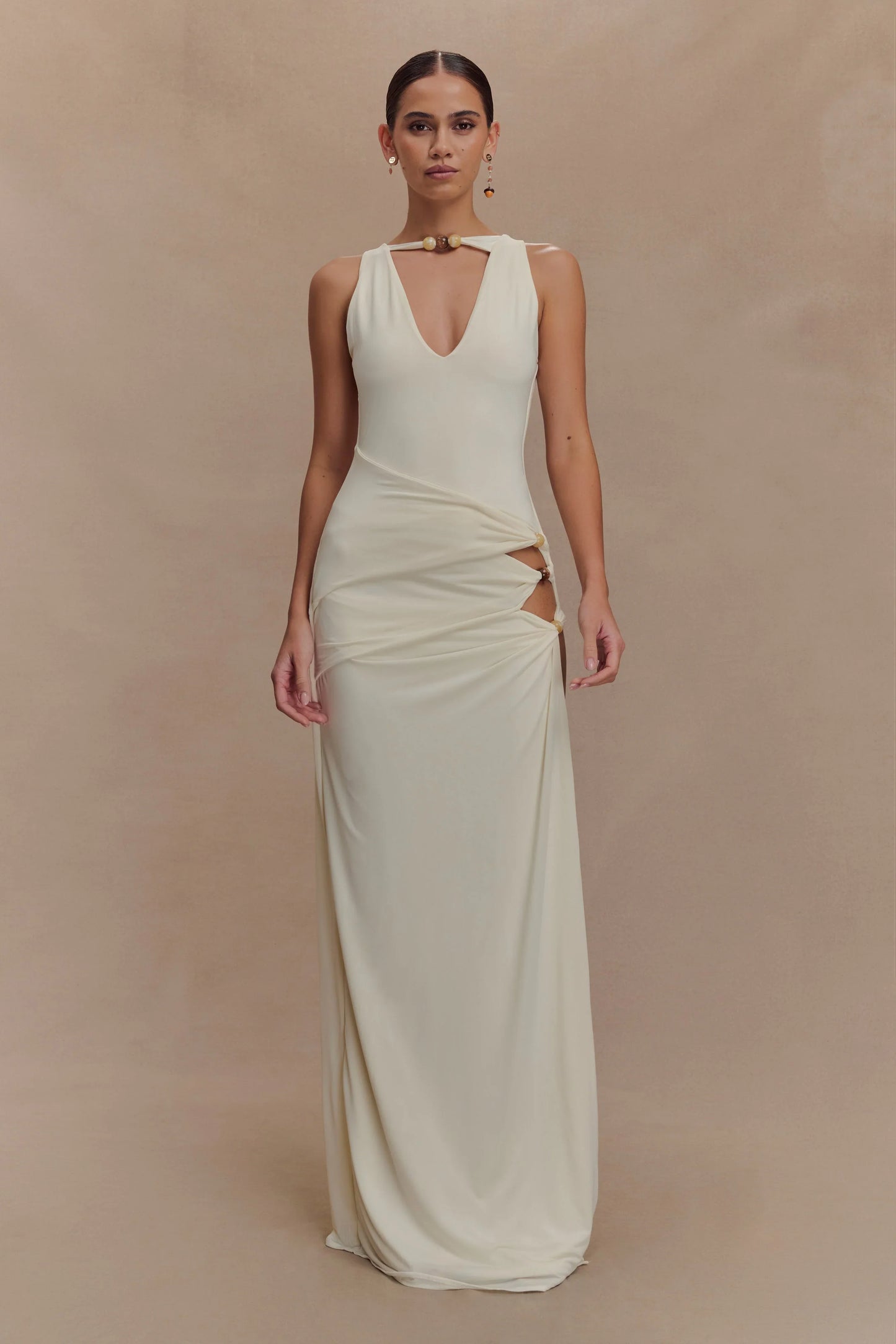 Kaiden Slinky Beaded Maxi Dress