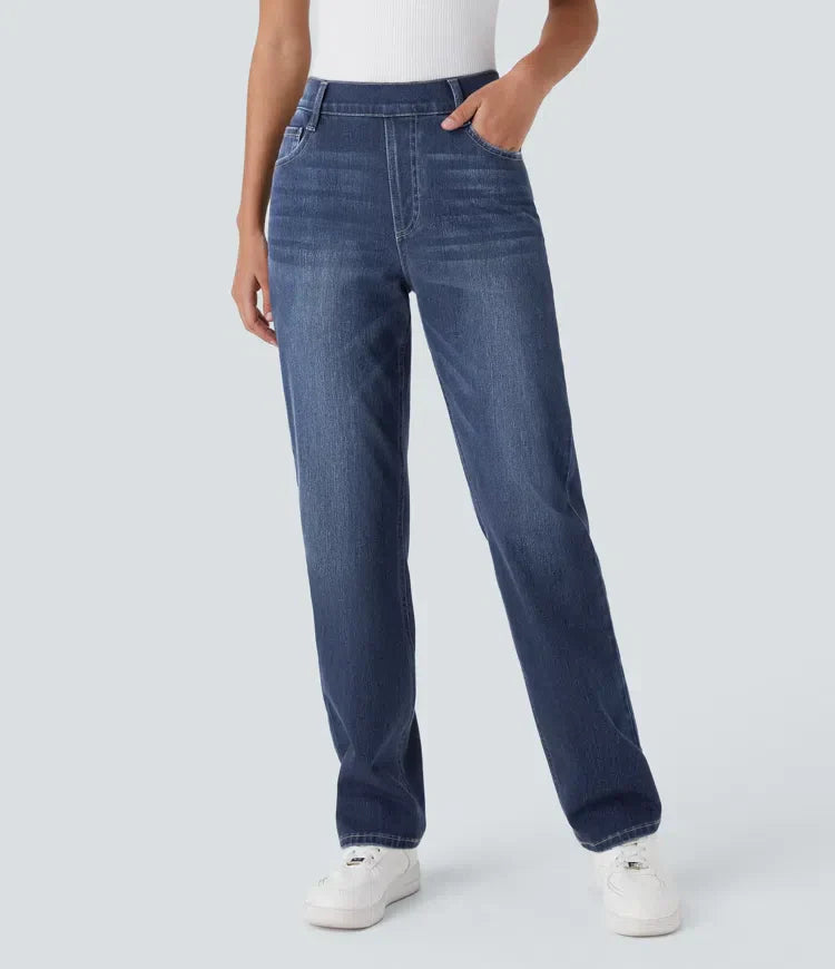 Anna | Elastische broek met hoge taille