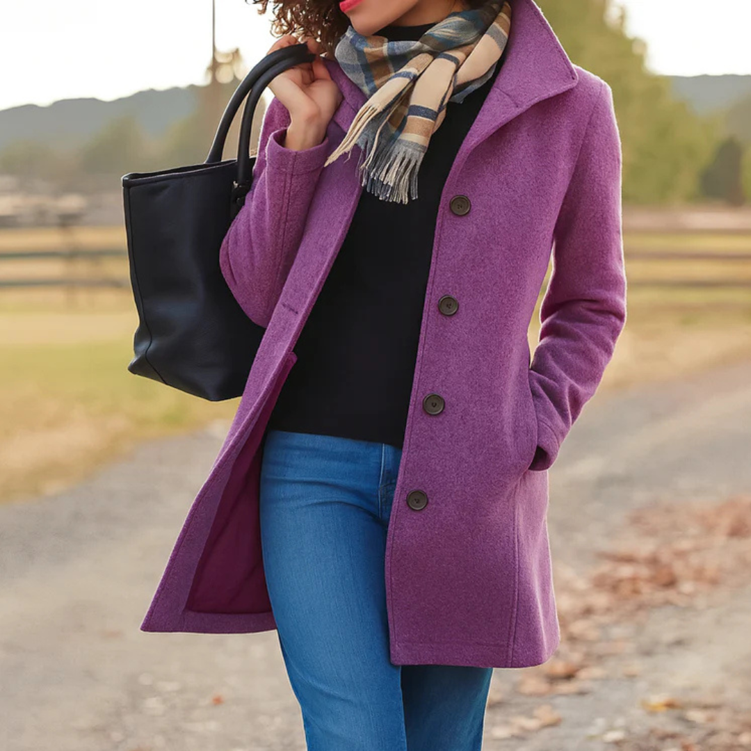 Amelia | Classic Coat with Elegant Buttons