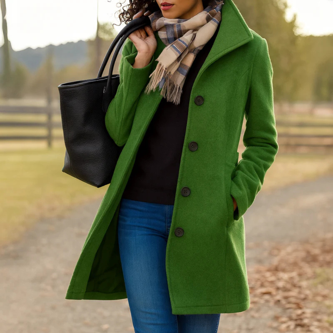 Amelia | Classic Coat with Elegant Buttons