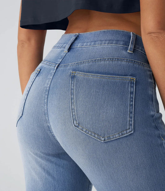 Anna | Elastische broek met hoge taille