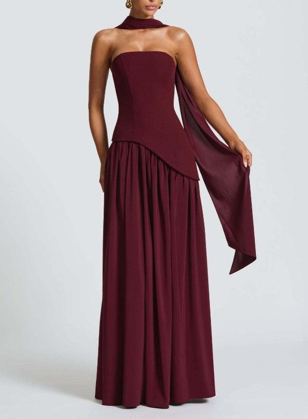 Avelisse™ | Ribboned Grace Strapless Maxi