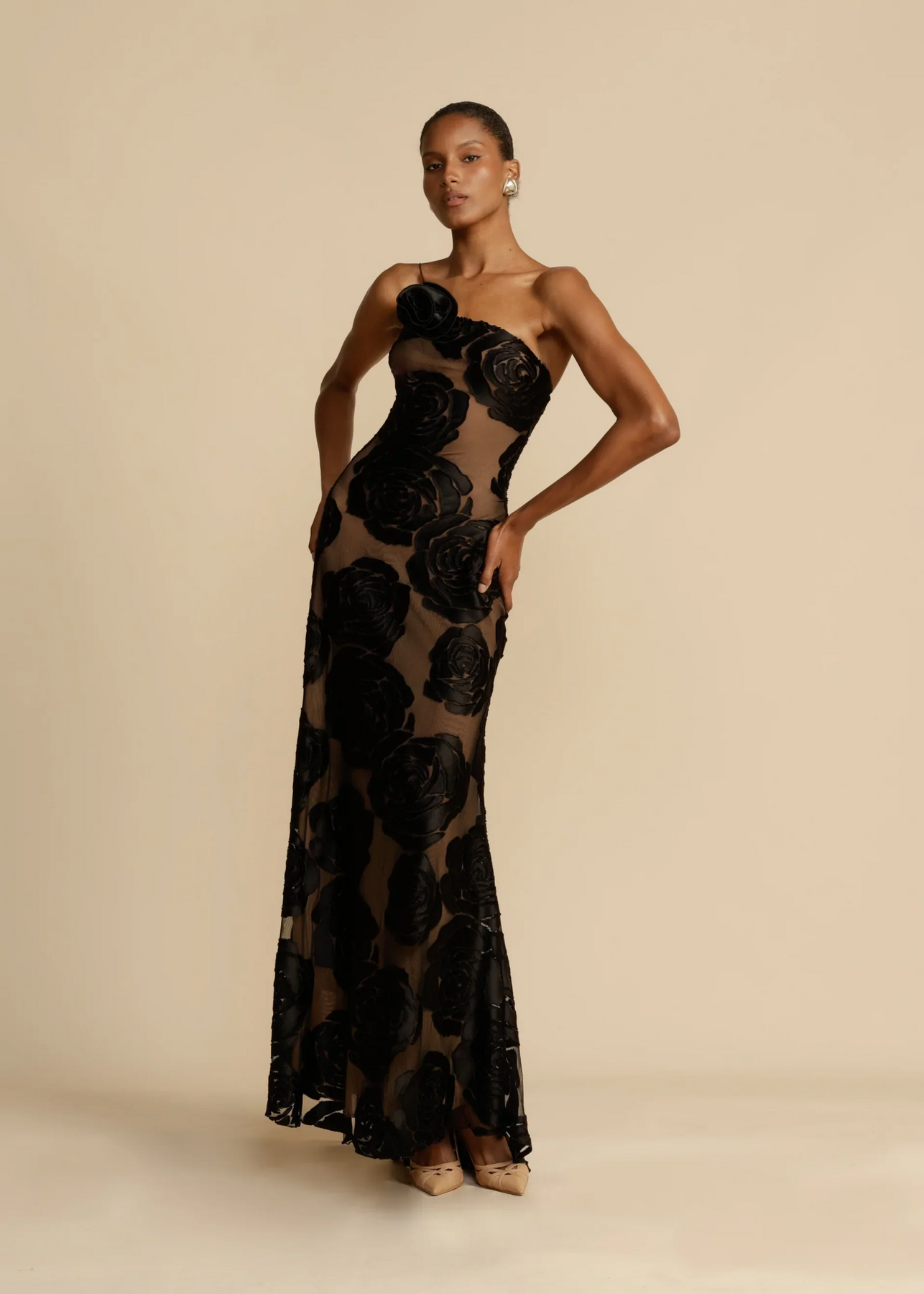 Tarran™ | Burnt Flower Maxi Dress