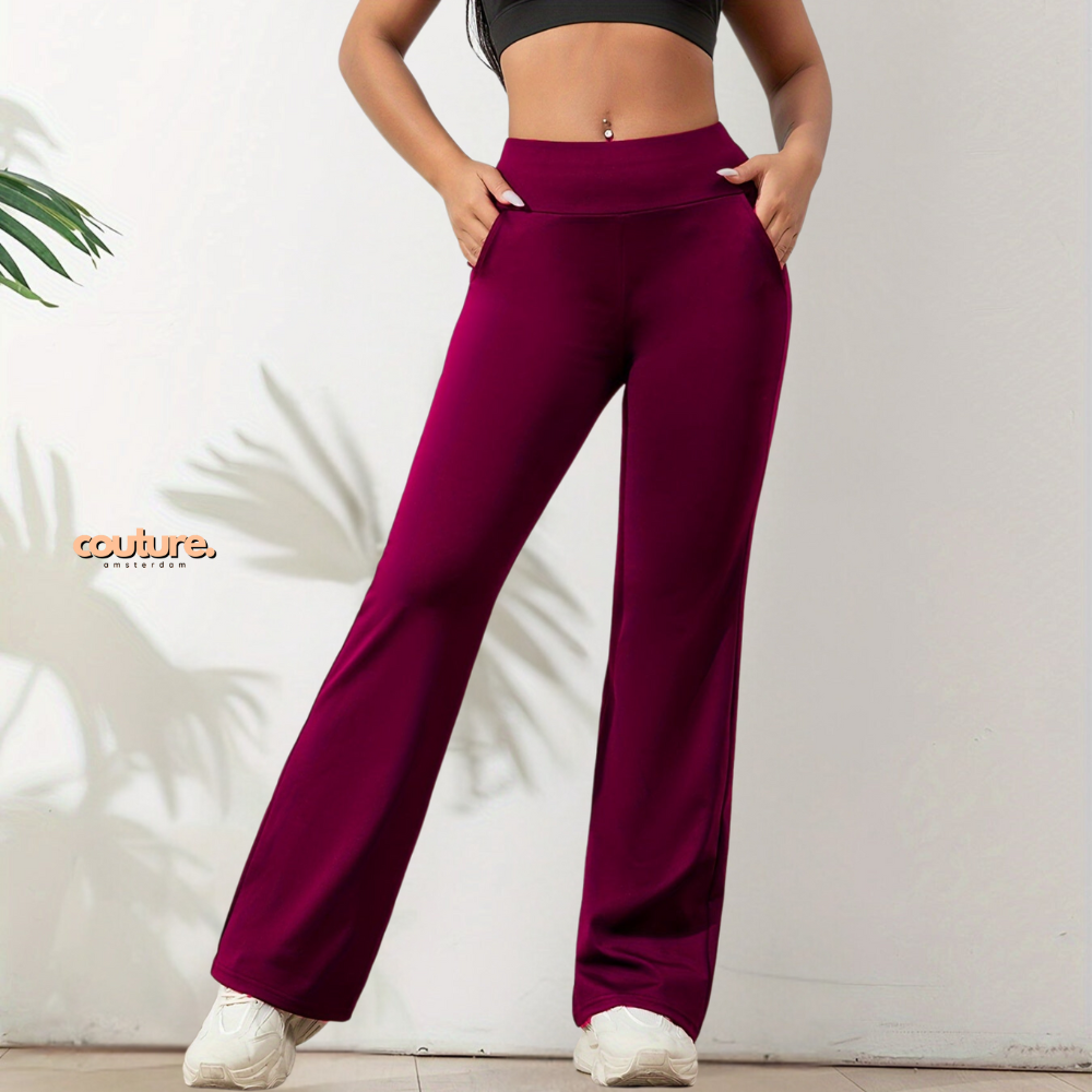 Ella | Elastische broek met hoge Taille