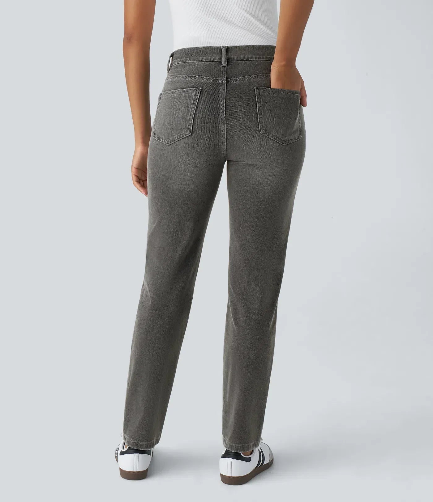 Anna | Elastische broek met hoge taille