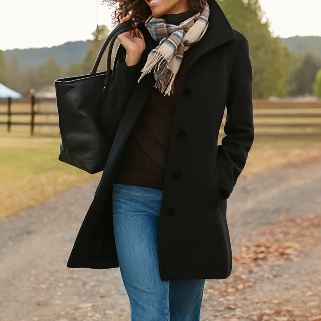 Amelia | Classic Coat with Elegant Buttons