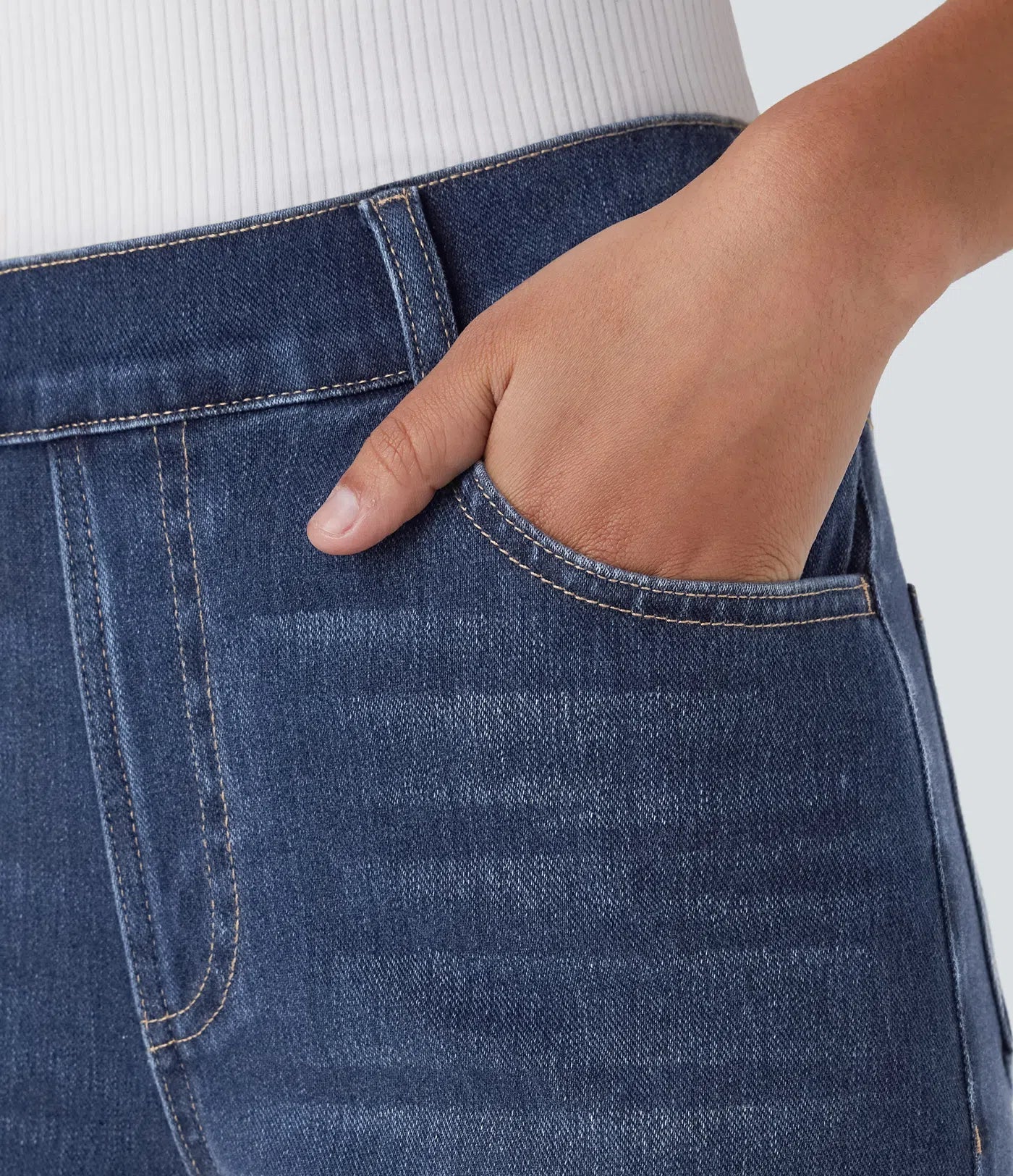 Anna | Elastische broek met hoge taille