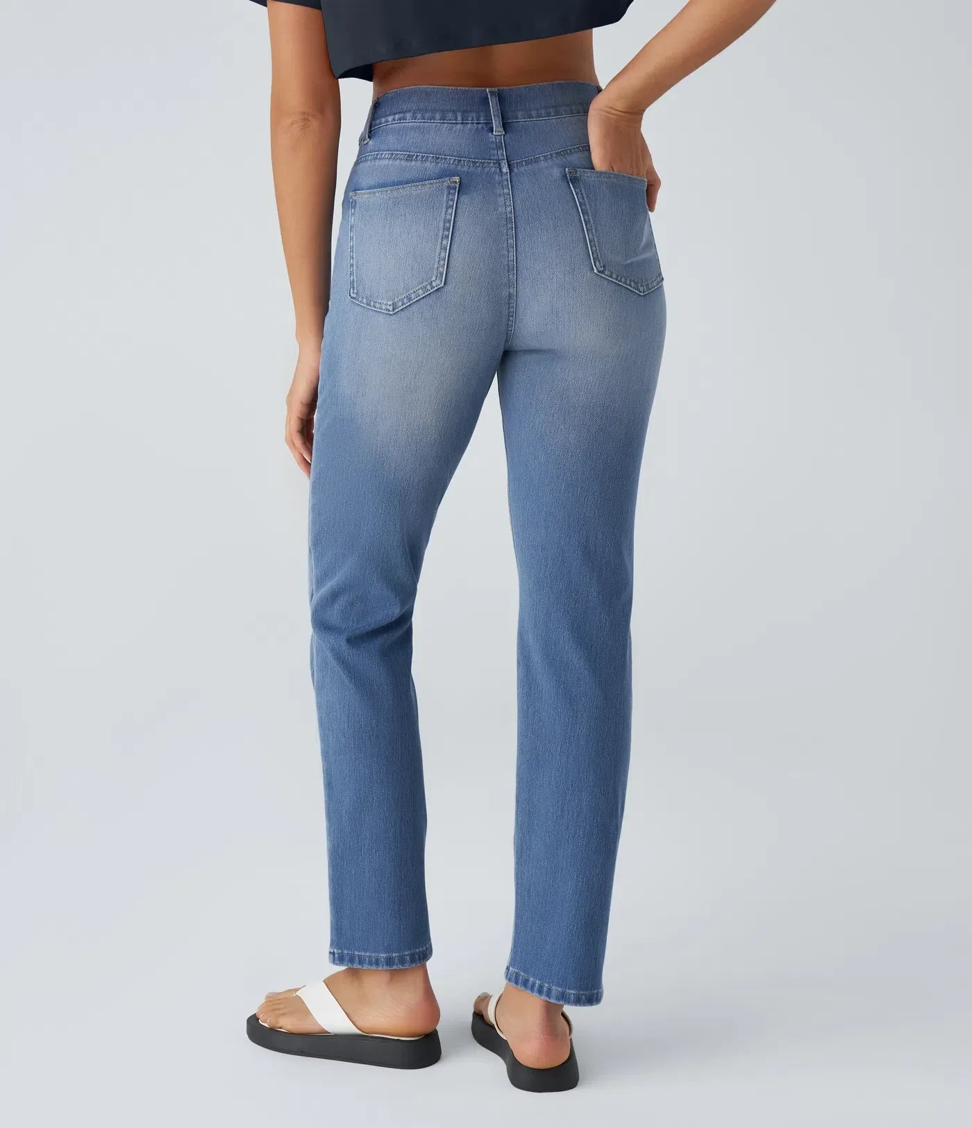 Anna | Elastische broek met hoge taille