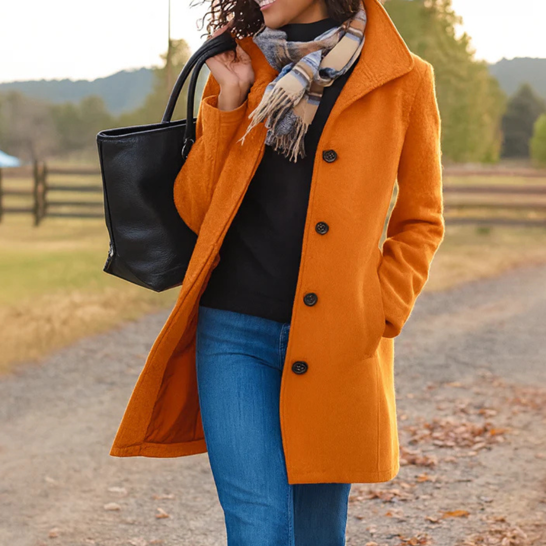 Amelia | Classic Coat with Elegant Buttons