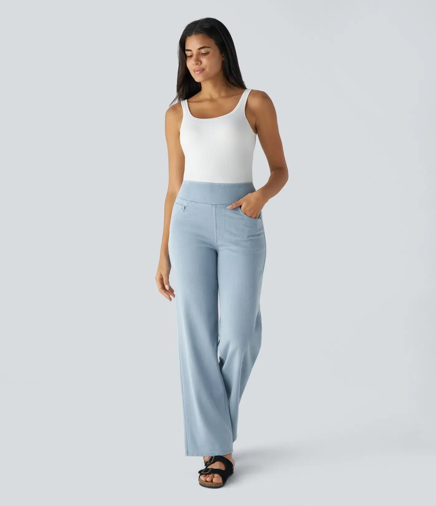 Mila | Elastische & Comfortabele Broek Met Hoge Taille