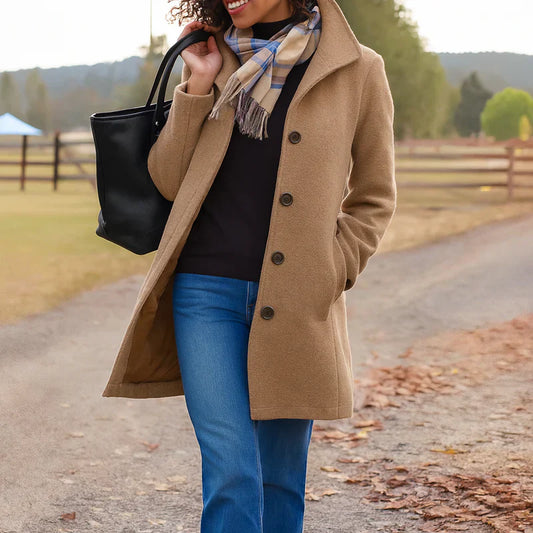 Amelia | Classic Coat with Elegant Buttons