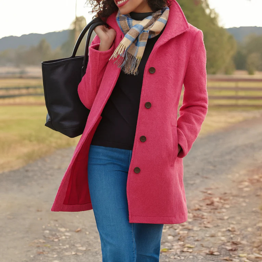 Amelia | Classic Coat with Elegant Buttons