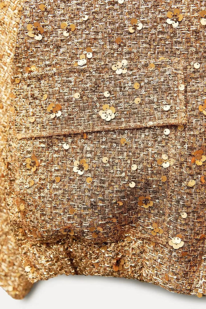 Sequined Glitter Bomber Jacket