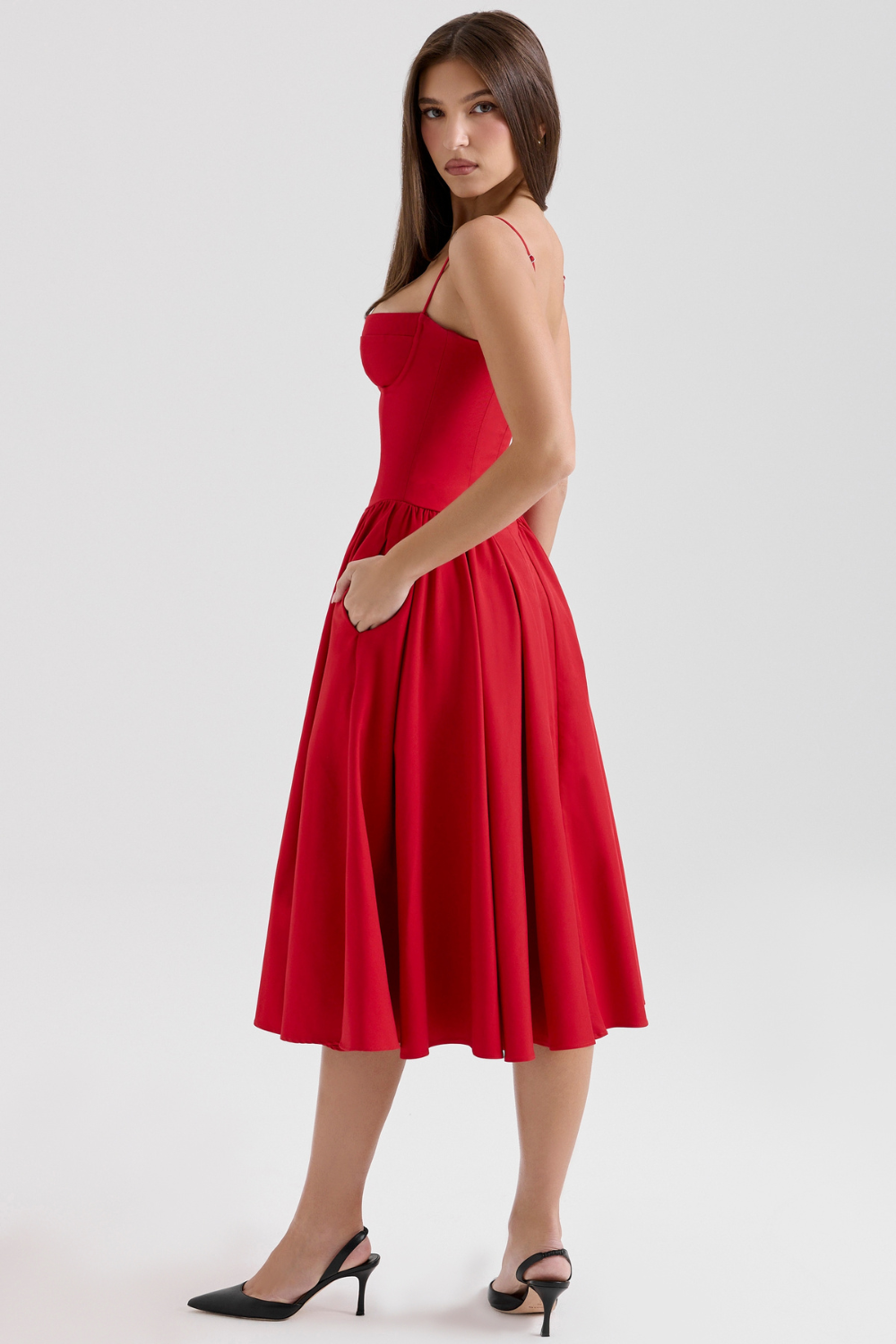 Celine Corset Midi Dress