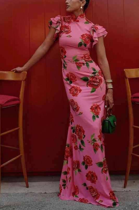 Elowen™ | Sleeveless Maxi Floral Dress
