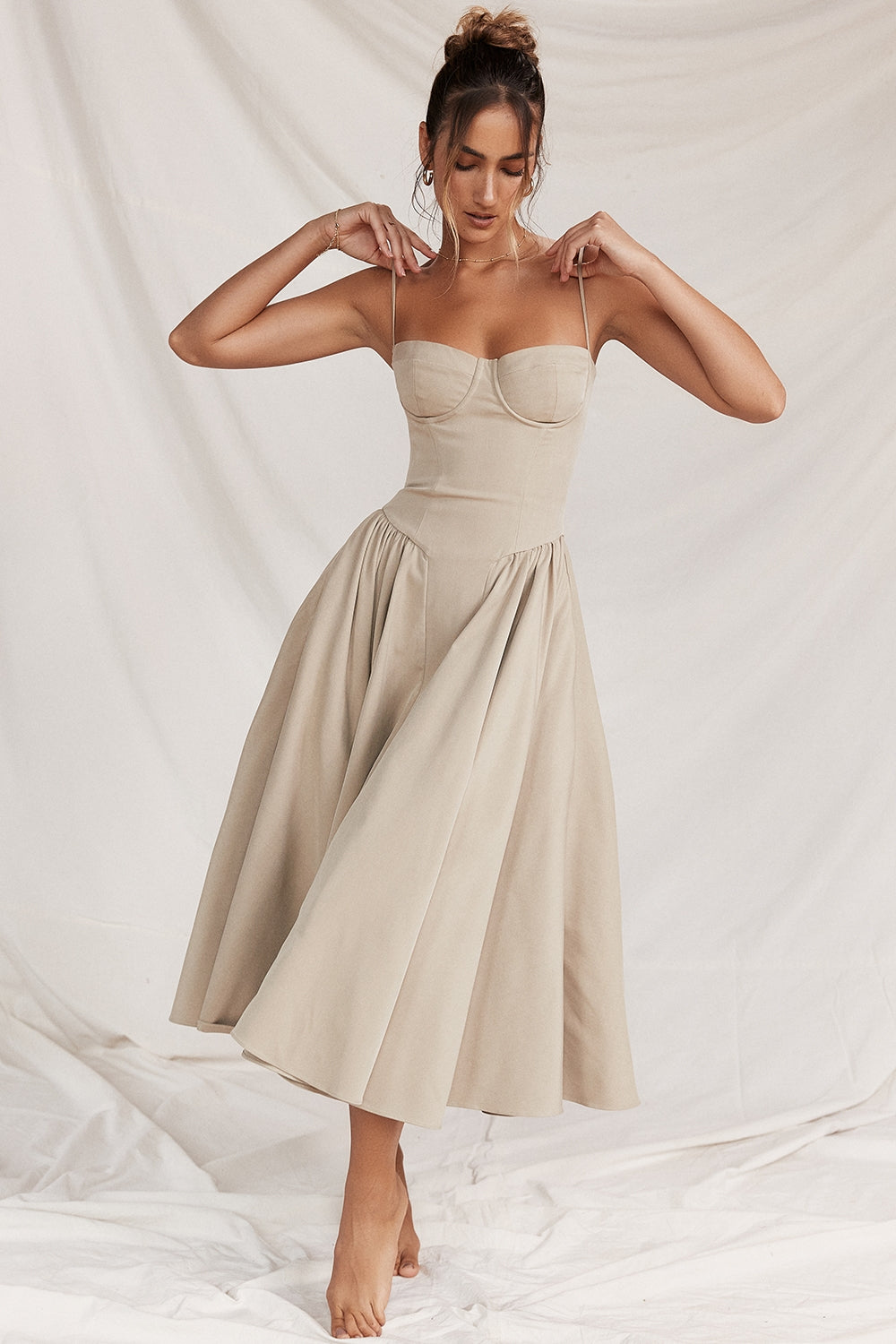 Celine Corset Midi Dress