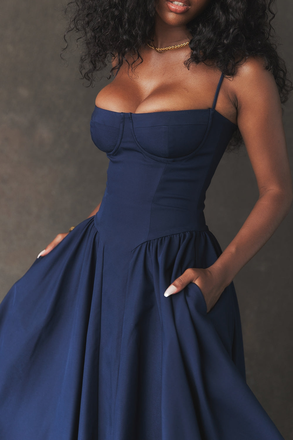 Celine Corset Midi Dress