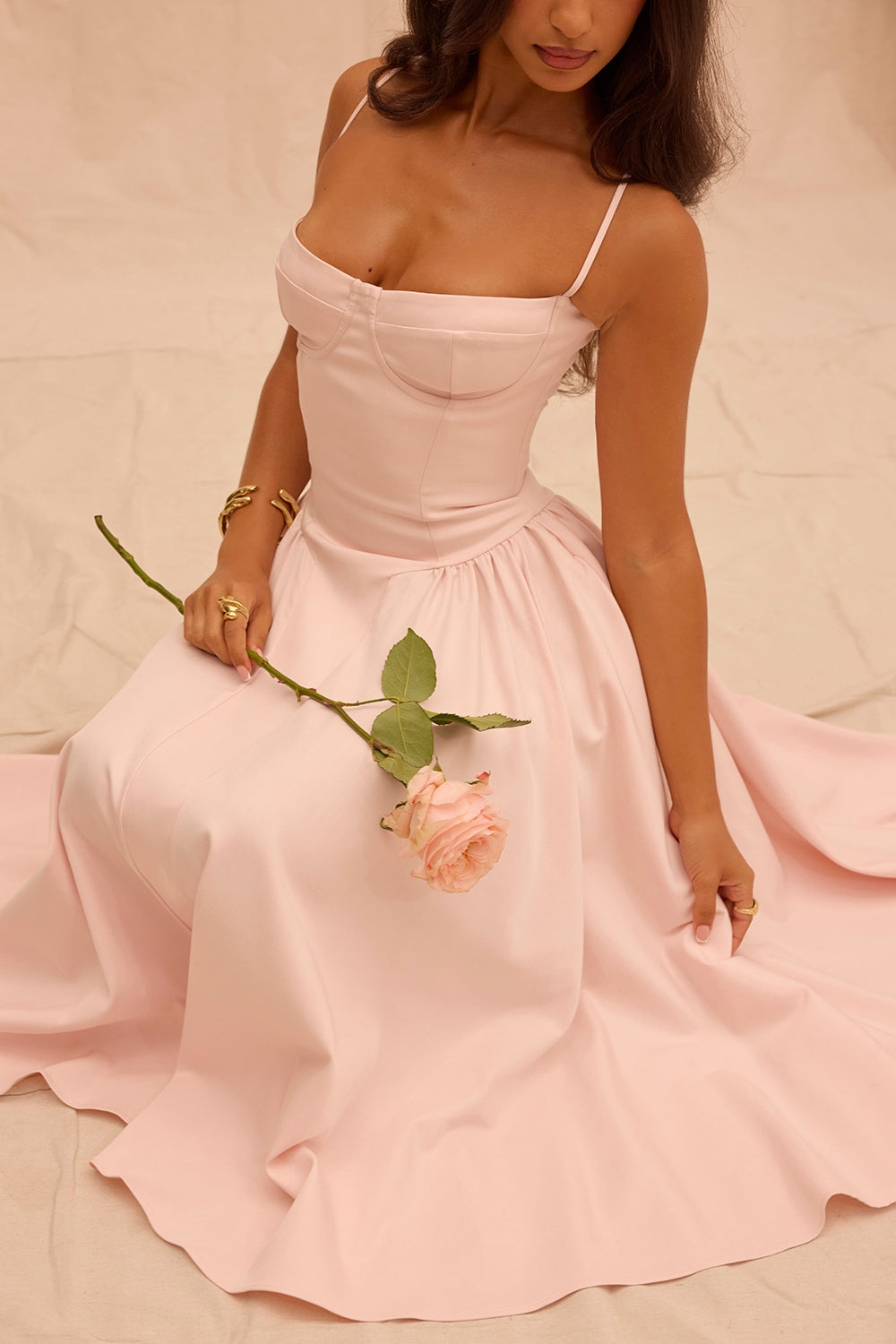 Celine Corset Midi Dress
