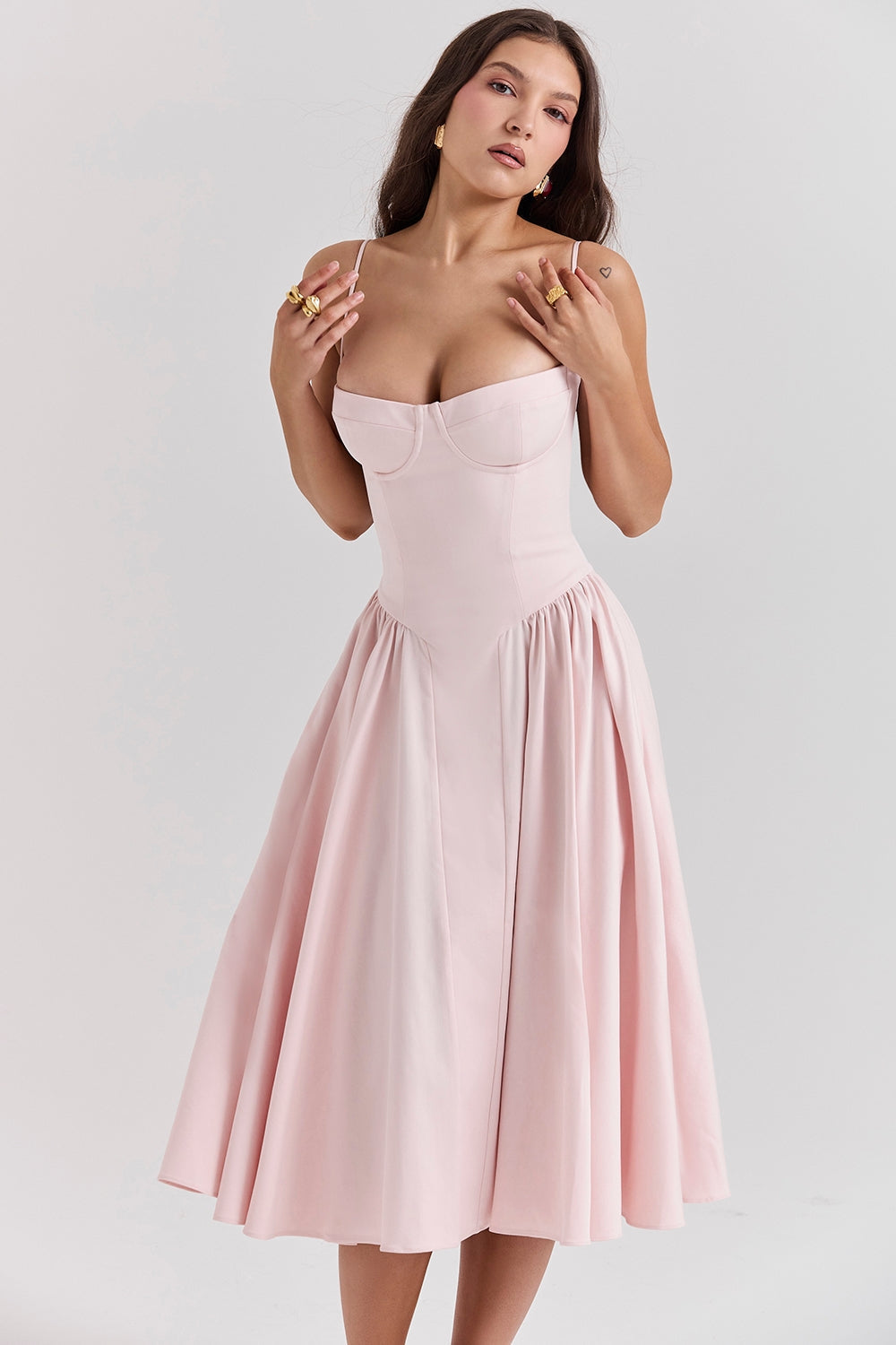 Celine Corset Midi Dress
