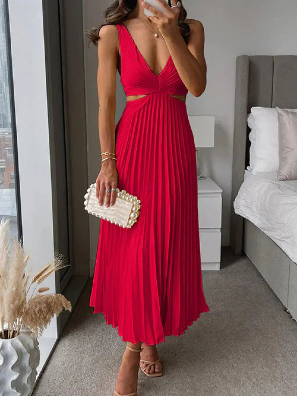 Selene™ | Cutout Waist Loose Midi Dress