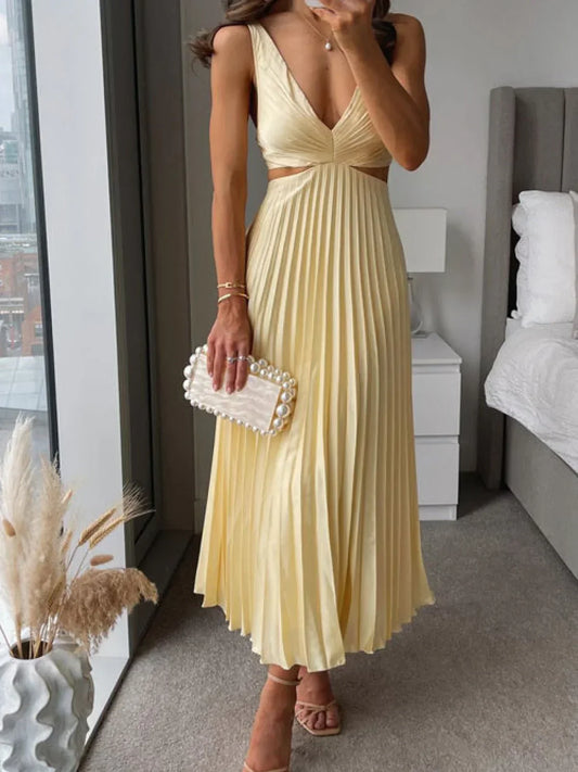Selene™ | Cutout Waist Loose Midi Dress