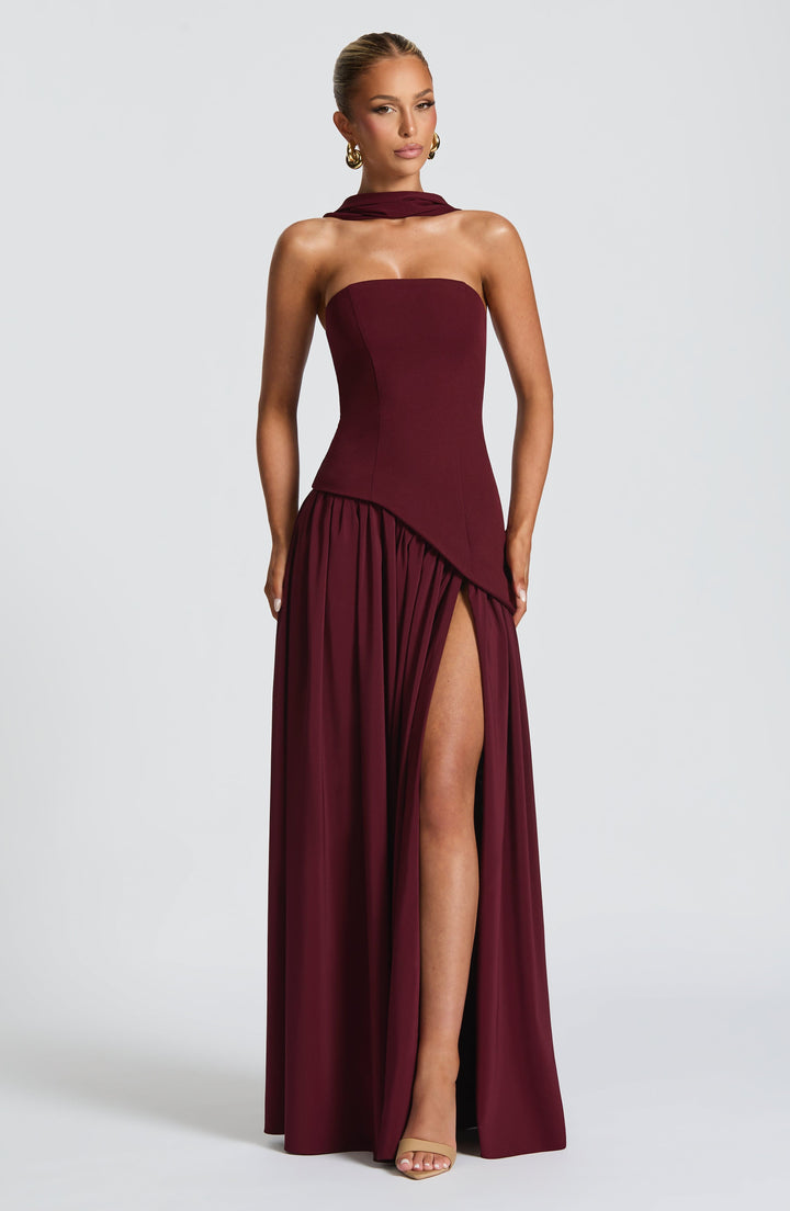 Maliyah Maxi Dress - Cherry Lacquer